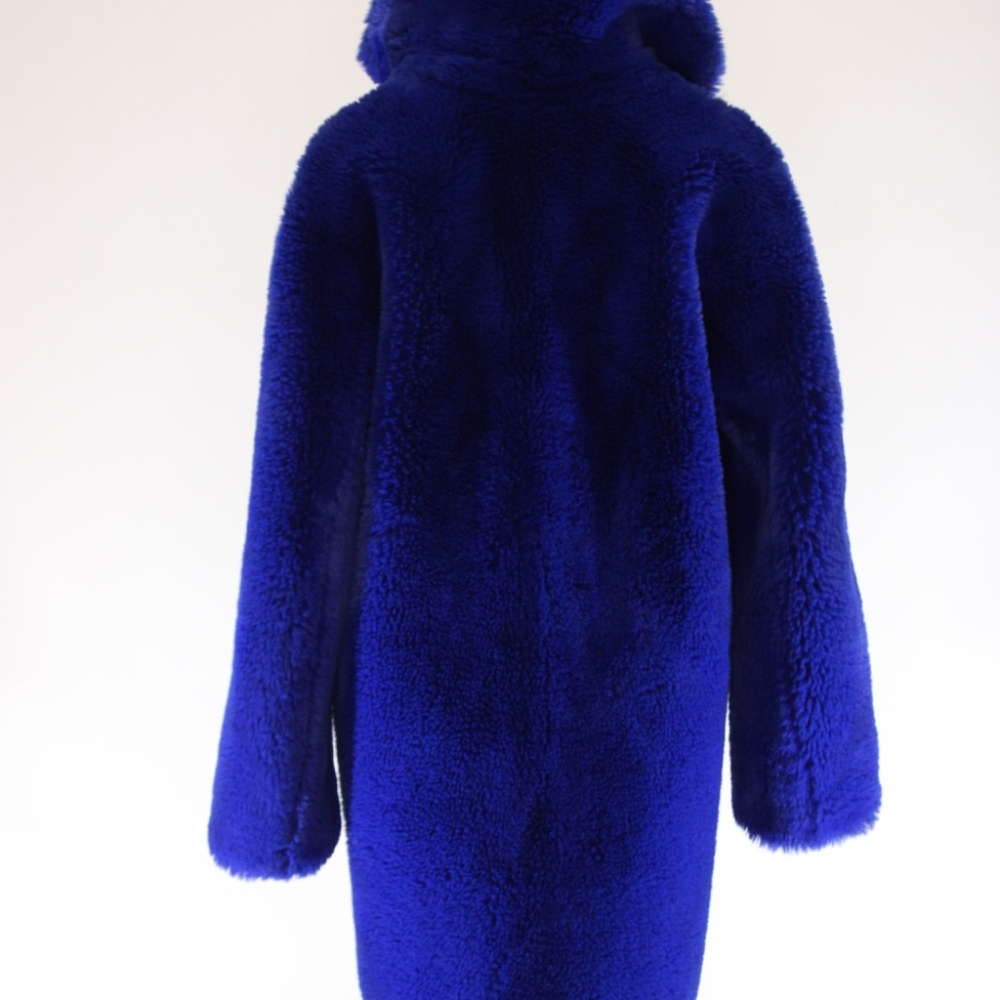 Noize, Faux Fur Sapphire Coat, Size S/P - Picture 5 of 11